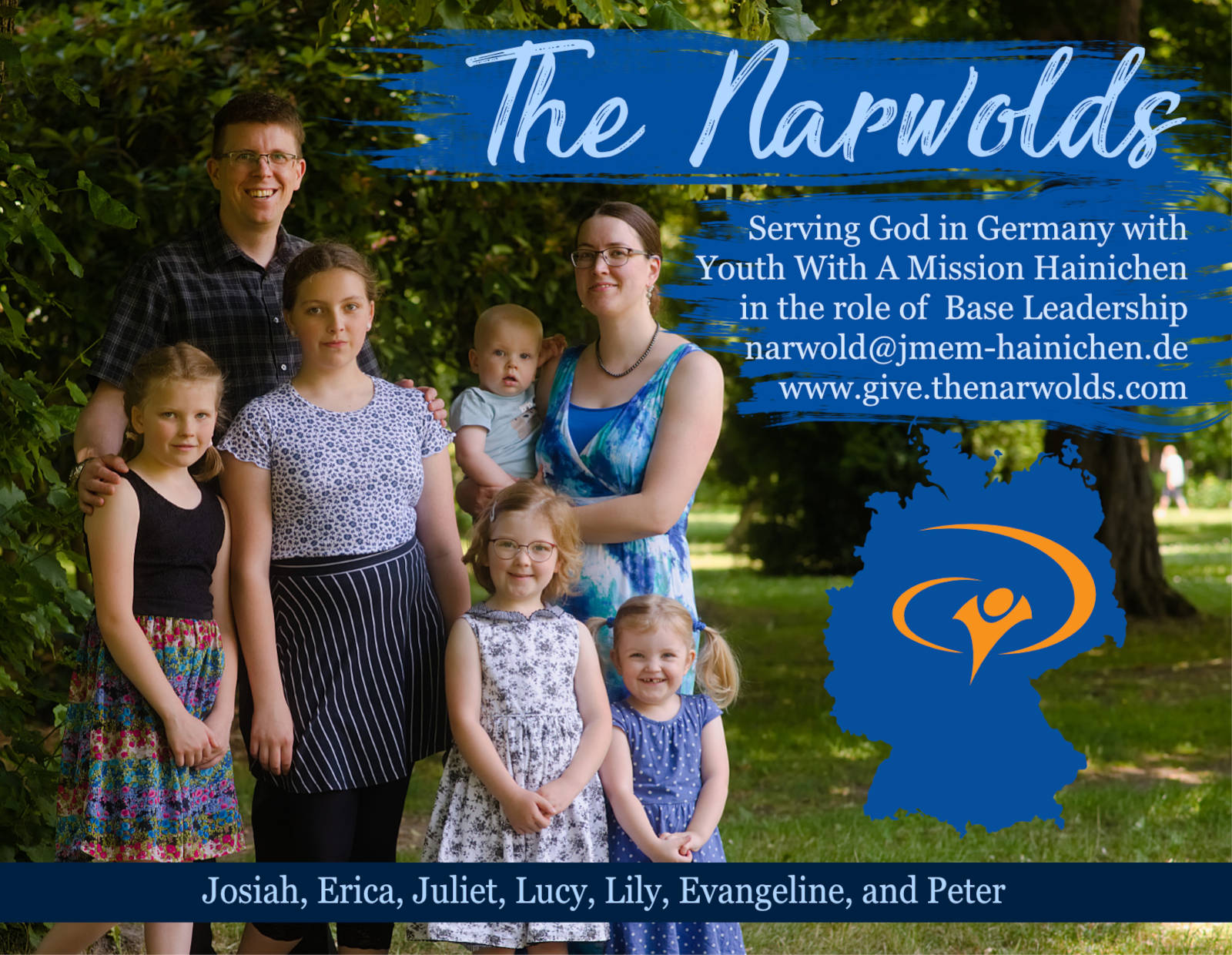 Josiah and Erica Narwold and their children